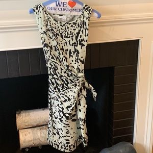 DVF mint leopard print dress